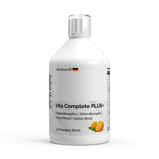 Vita Complete PLUS+ 50 vegane Shots - Fresh Orange - 500ml