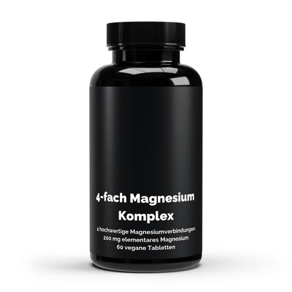Magnesium 4fach Komplex - 60 vegane Tabletten